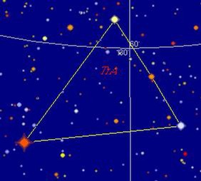 zeta TrA in Triangulum Australis is planet Eden's new home since 1947.